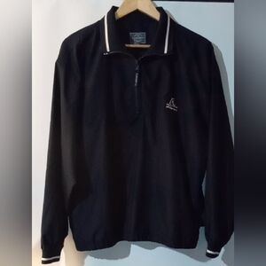 J. America Men’s Vintage blue Half-Zip Windbreaker Jacket - Size Med - Pullover